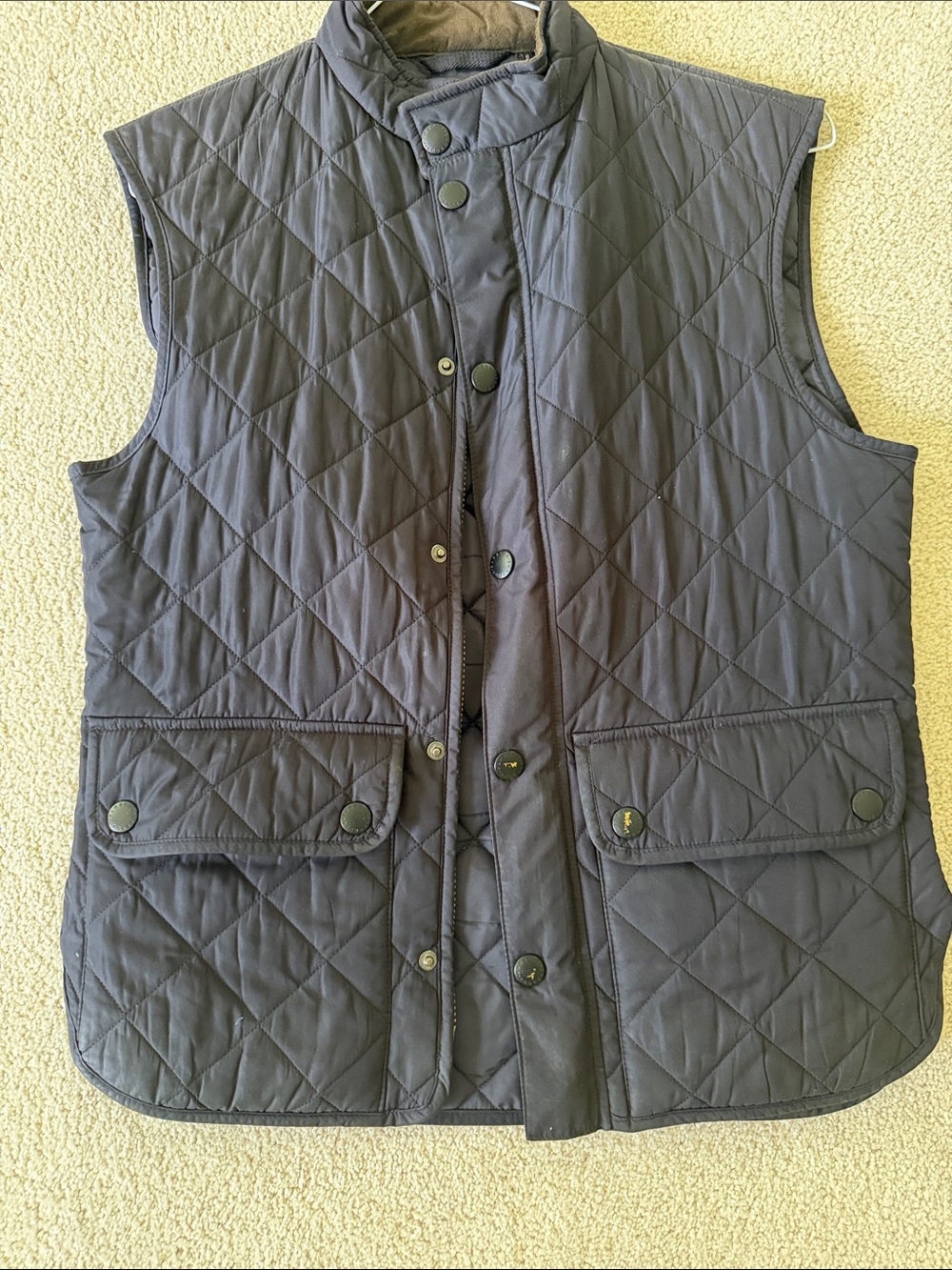 Barbour Quilted Navy Blue Vest